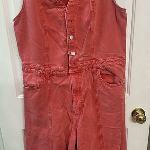 Universal Thread Coral Denim Jumpsuit